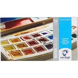 Набор акварельных красок VAN GOGH 24 кювета кисть.