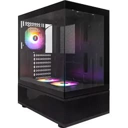 Корпус 1stPlayer Mi7-A-BK-2F7R-1F7 Black [134422]