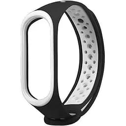 Ремешок для фитнес-браслета MiJobs для Xiaomi Mi Band 3 и 4 Nike Design черный с белым