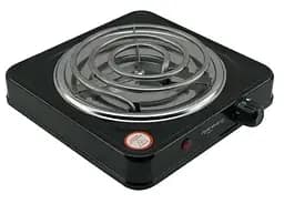 Електропліта Rainberg RB-555 спіральна настільна електрична плита на 1 конфорку 1200 Вт Чорна