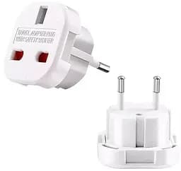 Перехідник Voltronic UK USA CN на євророзетку 9625 1800 w 10 16 A білий - мініатюра 2