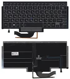 Клавіатура для ноутбука Toshiba Portege (Z10t) Black, (Silver Frame) з вказівником (Point Stick)