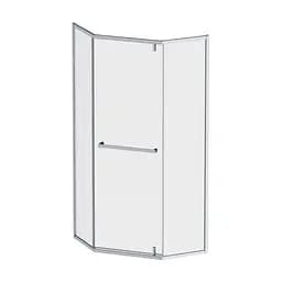 Душове огородження 1/4 Round AM.PM Gem 80×80 см, без піддону, хром профіль W90UG-401-8080-MT