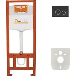 Набір інсталяція 4 в 1 Q-tap Nest ST з круглою панеллю змиву QT0133M425M11V1146MB