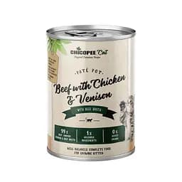 Консерви Chicopee (Чикопі) Cat Kitten Pate Beef & Chicken & Venision 400 гр х 6 шт. для кошенят курка з олениною