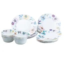 Столовий сервіз на 6 персон порцеляновий Meadow flowers, білий TS Kitchen HP23408 - мініатюра 8