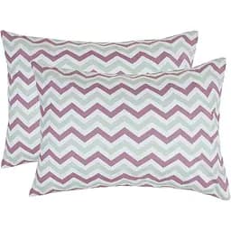 Наволочка Home Line Зигзаг бязь 50х70 см лілово-зелена 2 шт. (174757)