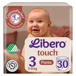 Підгузники-трусики Libero Touch Pants 5-8 кг розмір 3 30 шт.