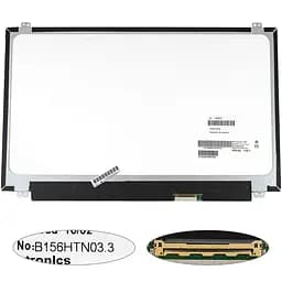 Матриця 15.6 B156HTN03.3 1920х1080, 40pin, LED, SLIM вертикальні вушки, матова, роз'єм праворуч знизу для ноутбука