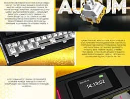 Клавіатура ігрова механічна HATOR HTK-4100-UA Wireless Skyfall 100 PRO Black-White Aurum Vanila Silent switches - мініатюра 8