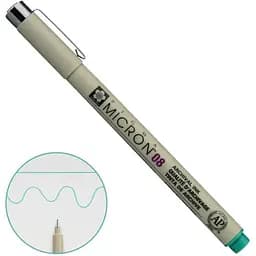 Линер Pigma Micron (0.8) 0.5 мм Зеленый Sakura