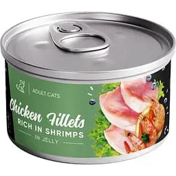 Влажный корм для взрослых кошек Savory Chicken Fillets rich in Shrimp in Jelly for Adult Cats филе курицы с креветками в желе 70 г
