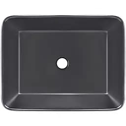 Умивальник Qtap Tern 480x370x135 Black matt QT176069MB, Чорний матовий