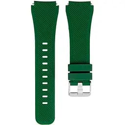 Ремінець для Amazfit BipBip LiteBip SBip UBip 3Bip 3 Pro - темно-зелений ширина кріплення 20мм силікон Watchbands Gear (W46-8WB34248998)