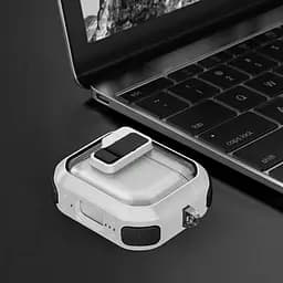 Футляр протиударний Locking Button для навушників Airpods 4 White - мініатюра 5