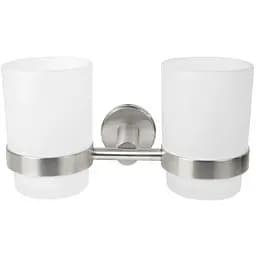 Склянка подвійна для зубних щіток Germece 50107 нержавіюча сталь