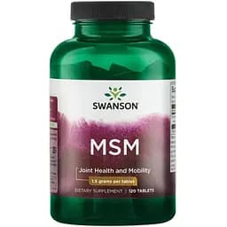 Метилсульфонілметан Swanson Ultra MSM 1500 мг 120 таблеток