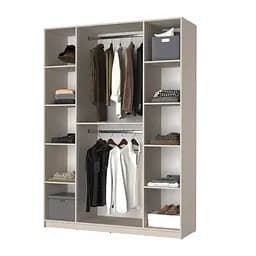 Шафа 4-дверна MebelStar Оскар Gloss BL-B, додаткова штанга 160x52x220 см Дуб тахо/Чорний (MBS-5276) - мініатюра 2