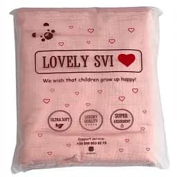 Плед Дитячий Lovely Svi Бавовна Муслін 100 х130 см - двосторонній - Рожевий (601254) - мініатюра 3