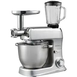 Кухонний комбайн Royalty Line PKM 2100BG 2100 Вт чаша 7.5 л нержавіюча сталь блендер + м'ясорубка сріблястий