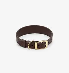 Шкіряний нашийник для собак "Almond" XS шоколадний (обхват шиї 25-30см) - мініатюра 2