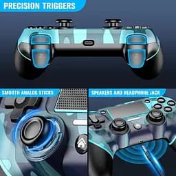 Бездротовий контролер JORREP для PS4 з функцією подвійної вібрації та звуку - мініатюра 5