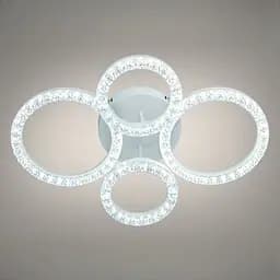 Стельова LED-люстра Diasha MX4770/2+2WH, акрилові кільця, довжина 60 см, 74 W