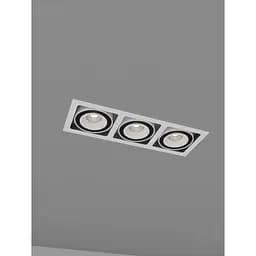 Вбудований світильник Skarlat RGL7116-3 3x18W WH+BK 4000K