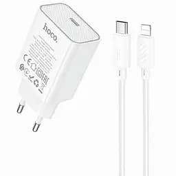 Сетевое зарядное устройство Hoco C143A USB Type-C и Lightning PD 20 Вт быстрая зарядка