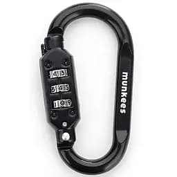 Карабін Munkees 35932 Combi Lock Carabiner D-Shape Чорний - мініатюра 2