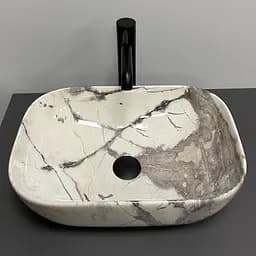 Умивальник VBI Ravenna sand glossy накладний VBI-011231, Мармур