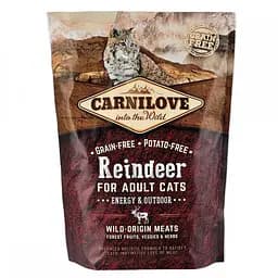 Сухий корм Carnilove Cat Raindeer Energy & Outdoor 0.4 кг з м'ясом оленя для дорослих активних кішок