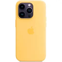 Чехол Silicone Case with MagSafe для Apple iPhone 14 Pro Sunglow AAA [77425]