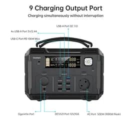Портативна електростанція Choetech BS004 500W 484Wh - мініатюра 9