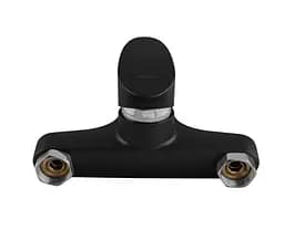 Змішувач для ванни Plamix CEZAR-009 EURO SET Matte black, зі шлангом, лійкою та кронштейном (PM0693) - мініатюра 4
