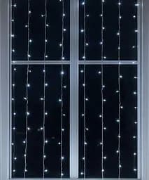 Новогодняя гирлянда штора GarlandoPro 1,5х1,5 м 64 LED белый провод Белый свет ZWM1564LEDW