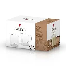 Набір склянних чашок Bergner Coffee & tea lovers 230 мл 2 шт (BG-20115-MM) - мініатюра 3