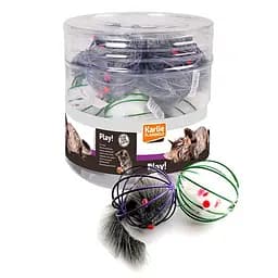 Flamingo Wire Ball With Mouse фламинго игрушка для кошек пушистая мышь в металлическом шаре 6см