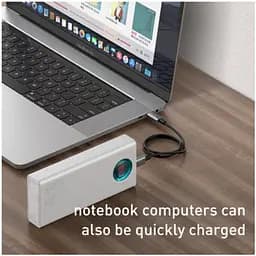Зарядний пристрій Baseus Amblight Digital Display Quick Charge 65W 30000mAh (Білий) - мініатюра 6
