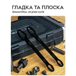 Накидний гайковий ключ Semi універсальний подвійний 8-22 мм чорний - мініатюра 6