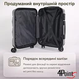Валіза дорожня 4Points ONE середня (М), на подвійних колесах, пластикова - мініатюра 6