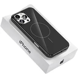 Чехол для iPhone 16e с MagSafe, защитный, глянцевый, с мягкой подкладкой, черный