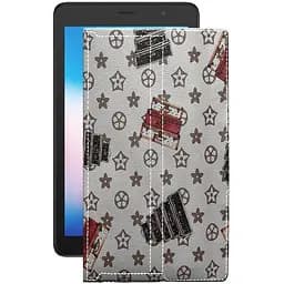 Чохол StatusCASE з екошкіри для планшету Alcatel 1T 7 4G Луі-Вітон-білий