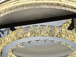 Стельова LED люстра хром 120 Вт кришталь пульт - мініатюра 5