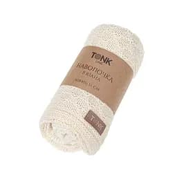 Наволочка в'язана Tonk Line шахматка вовняна молочна 40x40 см (193269)
