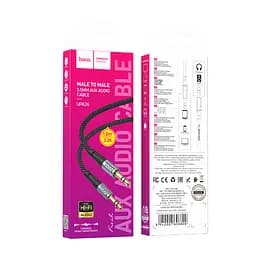 Кабель Hoco UPA26 AUX Fresh audio cable Чорний - мініатюра 3