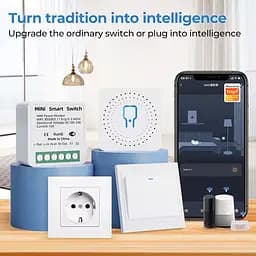 Реле розумне Tuya Smart Mini Swith 16А з WiFi модулем Smart Home 16A 100-240 В - мініатюра 4
