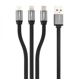 USB кабель Gelius Pro Squid 3in1 MicroUSB/Lightning/Type-C 2.1A 1 м GP-UC102 Black