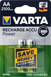 Аккумулятор Varta ACCU AA 2100mAh Bli 2 (ready 2 use), 2 шт. (56706101402)