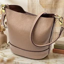 Жіноча сумка з автономною косметичкою з натуральної шкіри Vintage 22364 бежева - мініатюра 10